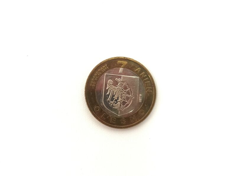 MONETA OLESNO 7 ANIEN KOŚCIÓŁ ŚW ANNY W OLEŚNIE
