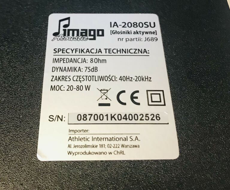 GŁOŚNIKI IMAGO ACOUSTIC IA3080SU