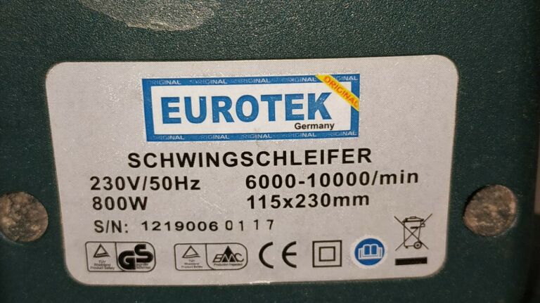SZLIFIERKA OSCYLACYJNA EUROTEC 800W