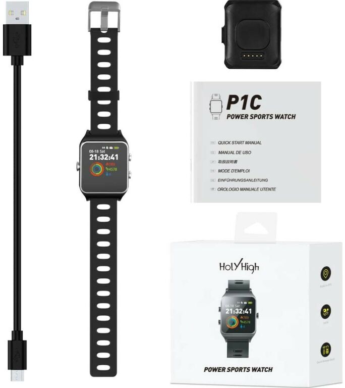 SMARTWATCH HOLYHIGH P1C  FITNES TRACKER BIEGANIE