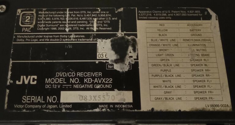 RADIO SAMOCHODOWE JVC KD-AVX22