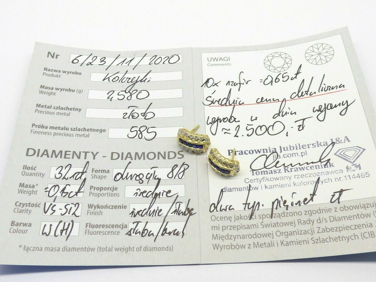 piekne-zlote-kolczyki-z-szafirami-i-diamentami-proba-zlota-585