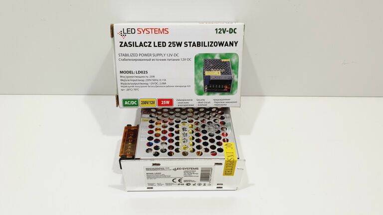 LEDSYSTEMS ZASILACZ LED 25W STABILIZOWANY