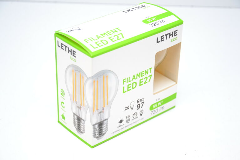 2X ŻARÓWKI LETHE ECO FILAMENT LED E27 8-55W