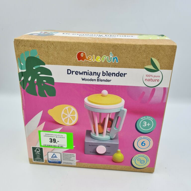 ZABAWKA DREWNIANY BLENDER DREWNIANE OWOCE ELEFUN
