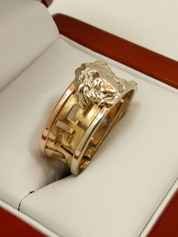 ZŁOTY PIERŚCIONEK VERSACE 585/14K/W:3,88/R:17
