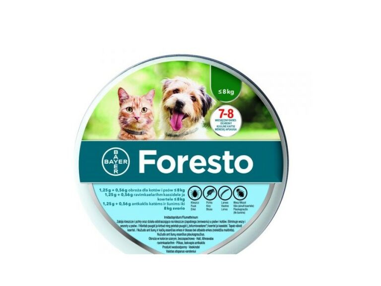 BAYER FORESTO OBROŻA DLA PSA I KOTA DO 8 KG