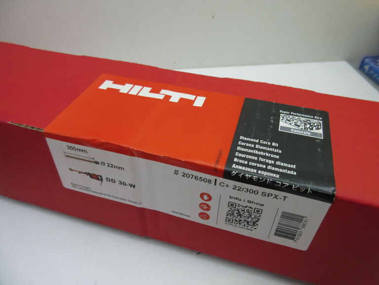 WIERTŁA KORONOWE DIAMENTOWE HILTI C+ 22/300 SPX-T