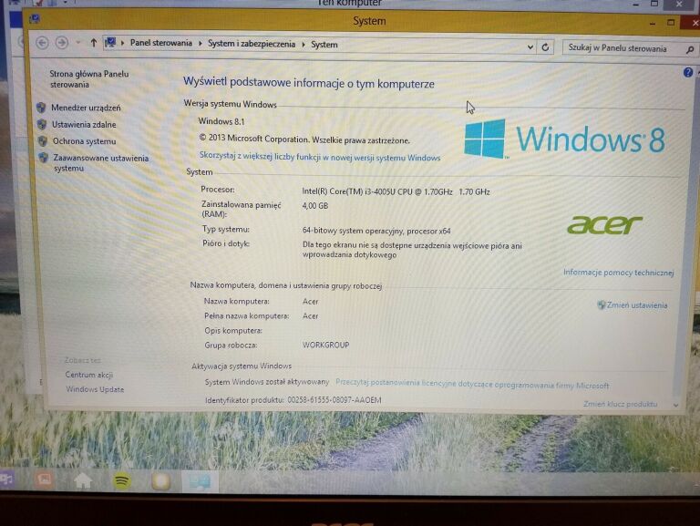 LAPTOP ACER E5 771-34E0 DYSK 1 TB