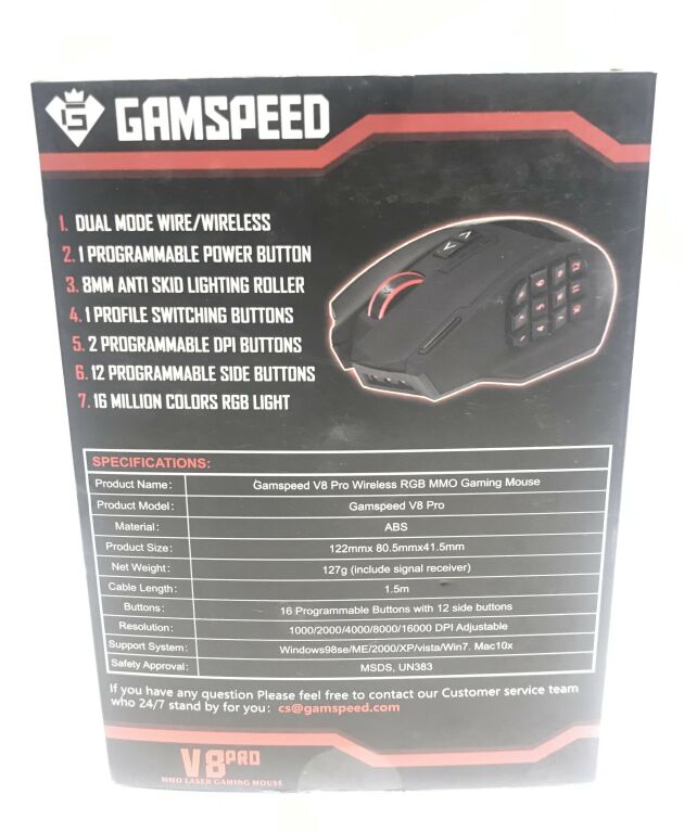 MYSZ BEZPRZEWODOWA GAMESPEED V8 PRO 16000DPI