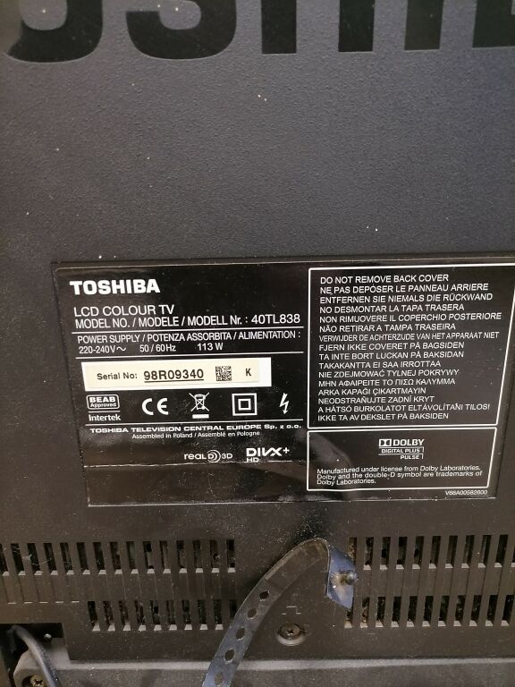 TELEWIZOR TOSHIBA 40RL838 40 CALI ODBIÓR OSOBISTY