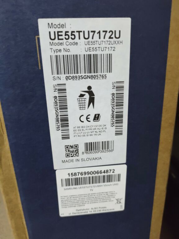 TELEWIZOR SAMSUNG UHD 4K SMART TV 55'' TU7172