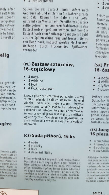 SZTUĆCE EXCELLENT HOUSEWARE 16 SZT W PUDEŁKU