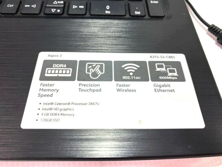 LAPTOP ACER ASPIRE 3 N17C4 128GB SSD / 4 RAM