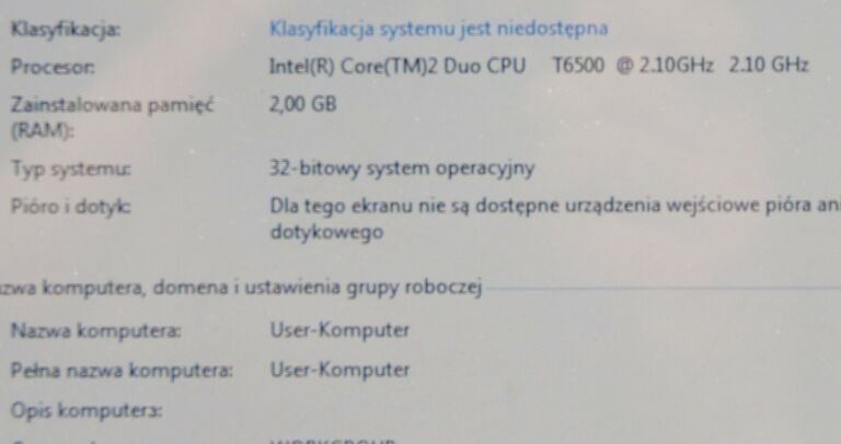 LAPTOP ZEPTO A15 320GB/2GB/USZKODZONY
