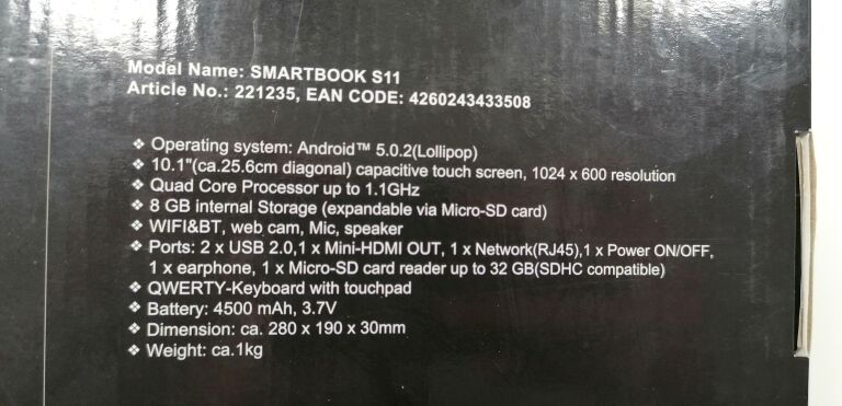 LAPTOP SMARTBOOK USZKODZONY