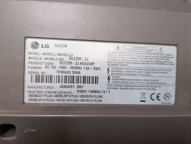TV LG 32LC25R USZKODZONY