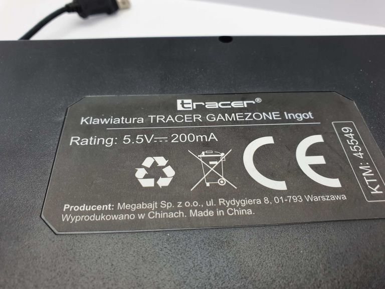KLAWIATURA TRACER GAMEZONE INGOT LED