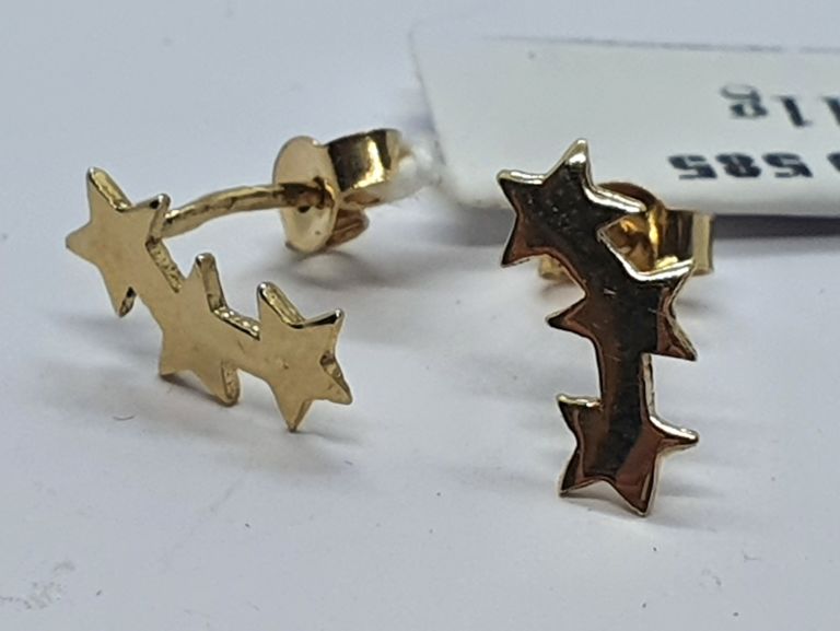 ZLOTE KOLCZYKI GWIAZDKI PR585 1,11G