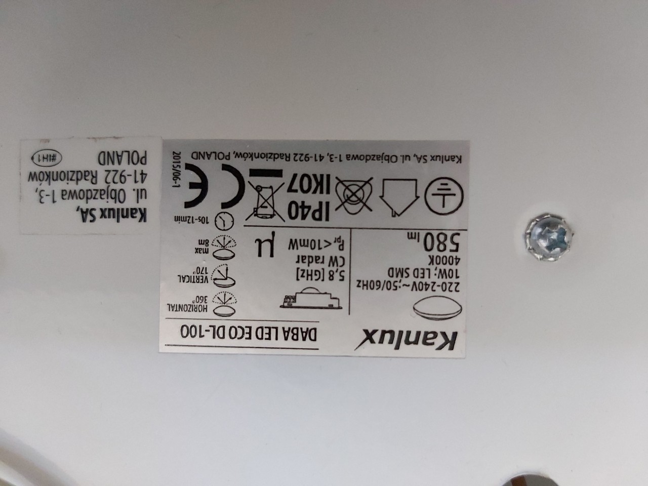 lampa-kanlux-daba-led-eco-dl-100-czujnik-ruchu-stan-uzywany