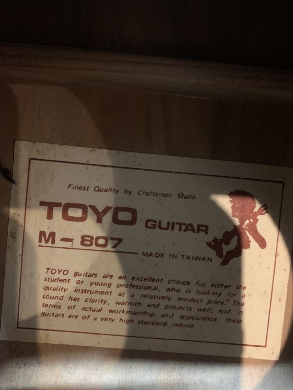 GITARA AKUSTYCZNA TOYO GUITAR M-807 OPIS!!!