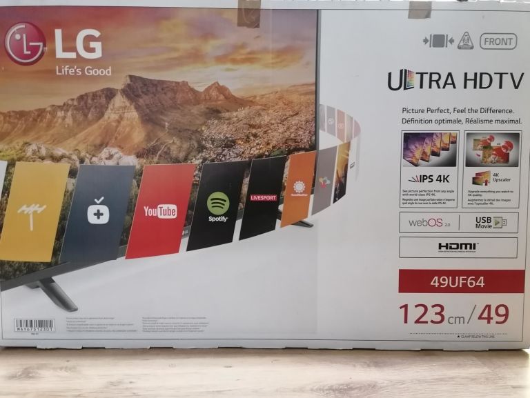 TELEWIZOR LG 49UF640V USZKODZONY