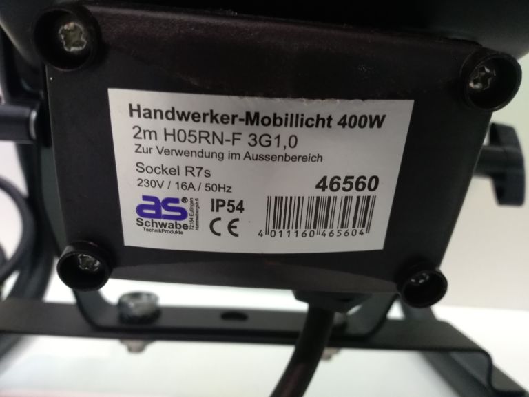 LAMPA HALOGENOWA 400W