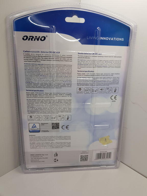 CZUJNIK CZADU I DYMU ORNO OR-DC-620