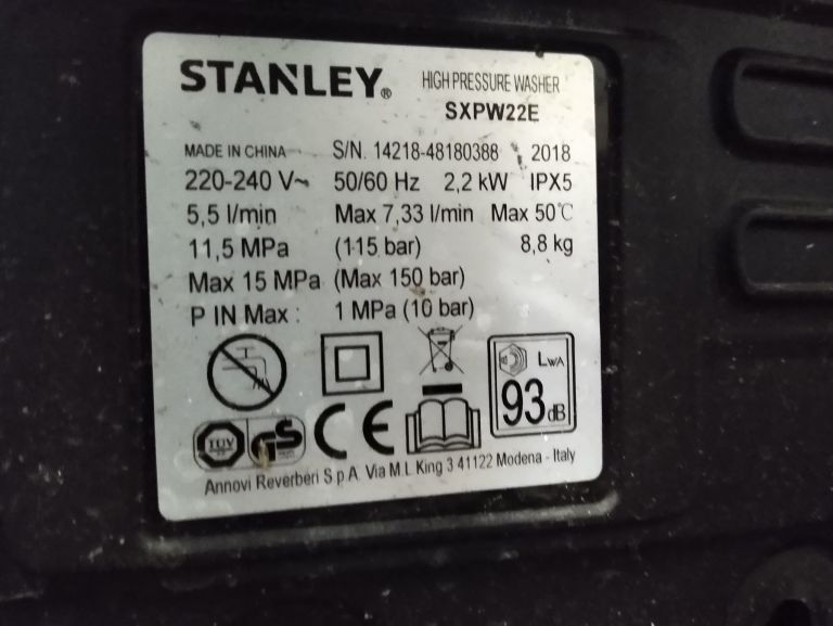 myjka-wysokocisnieniowa-stanley-sxpw22-stan-uzywany