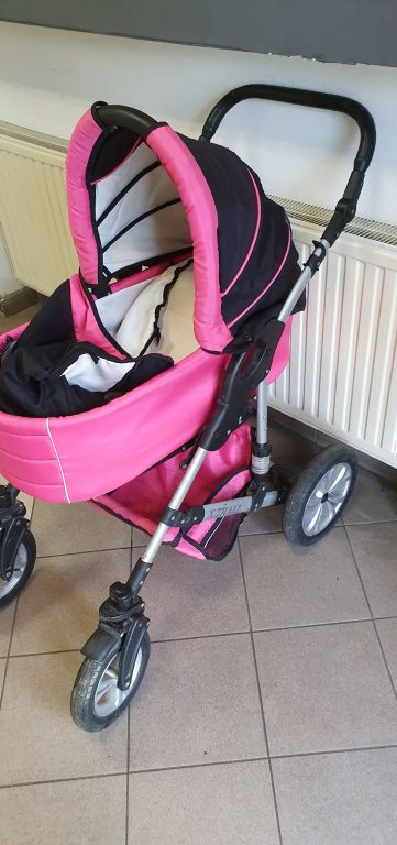 wozek-dzieciecy-x-trall-3w1-czarno-rozowy-stan-uzywany