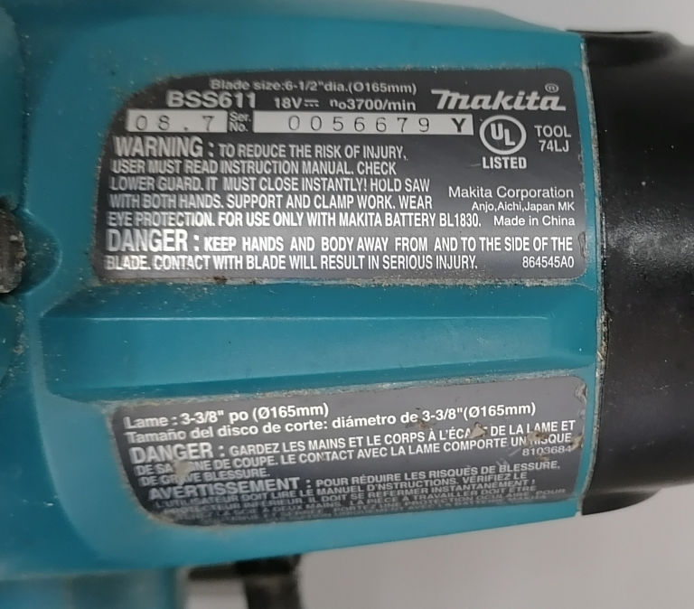 pilarka-tarczowa-akumulatorowa-makita-bss611-stan-uzywany