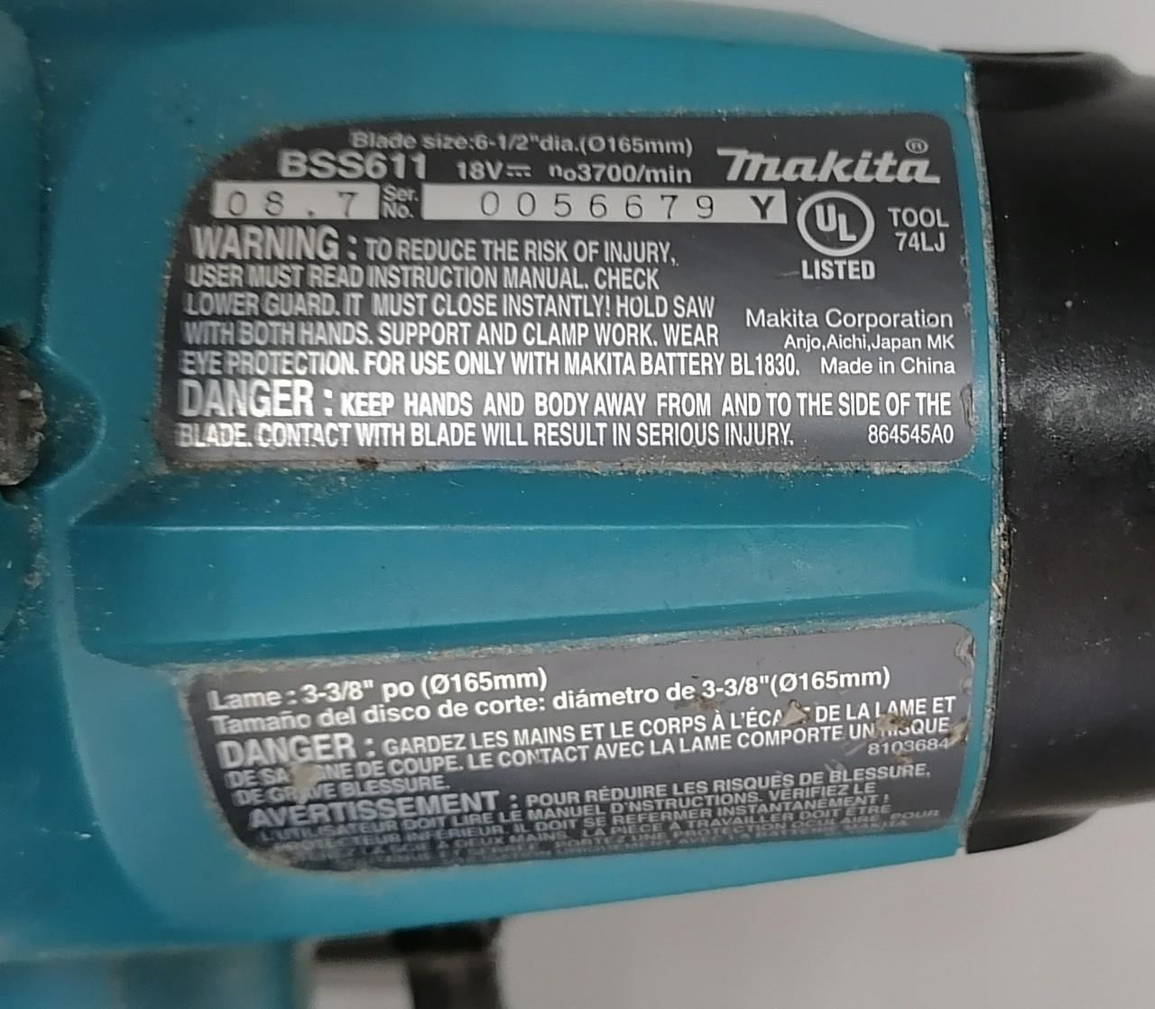 pilarka-tarczowa-akumulatorowa-makita-bss611-stan-uzywany