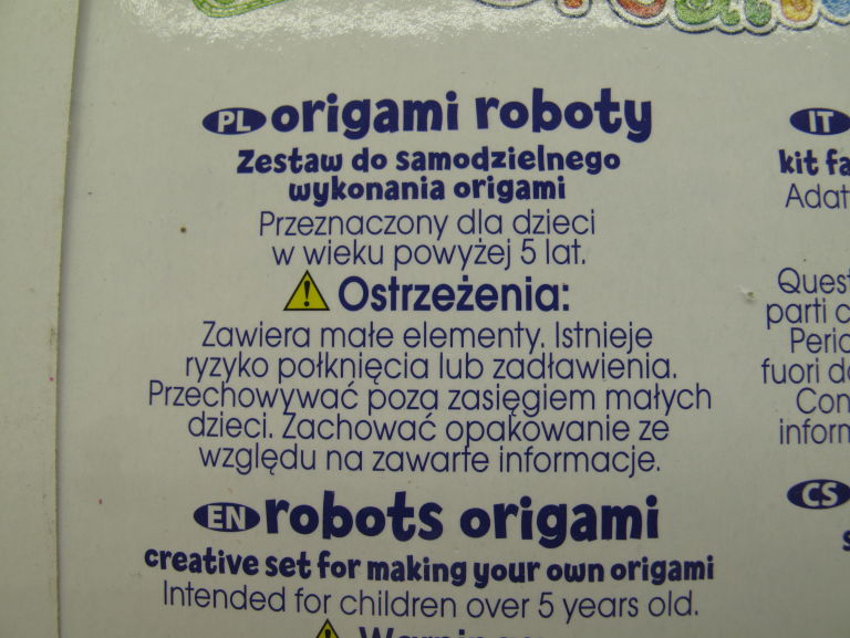 ORIGAMI ROBOTY SUPER ZESTAW DO ZABAWY