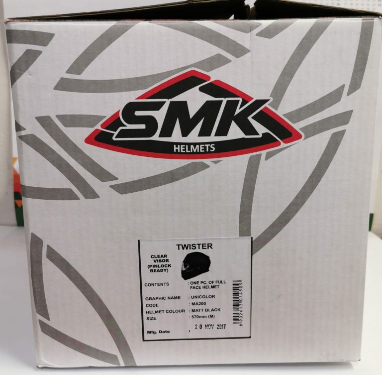 KASK INTEGRALNY SMK TWISTER MATT BLACK MA200 (M)