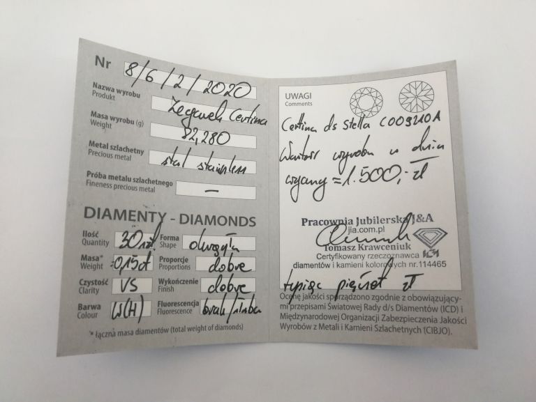 CERTINA DS STELLA C009210A Z DIAMENTAMI PROMOCJA