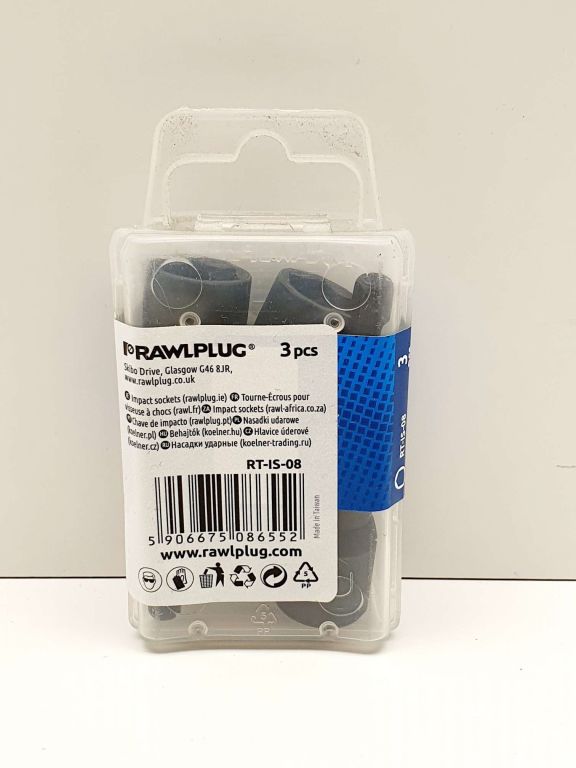 KLUCZE NASADOWE RAWLPLUG 8MM 1/4" 3 SZT