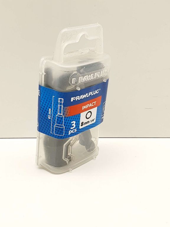 KLUCZE NASADOWE RAWLPLUG 8MM 1/4" 3 SZT