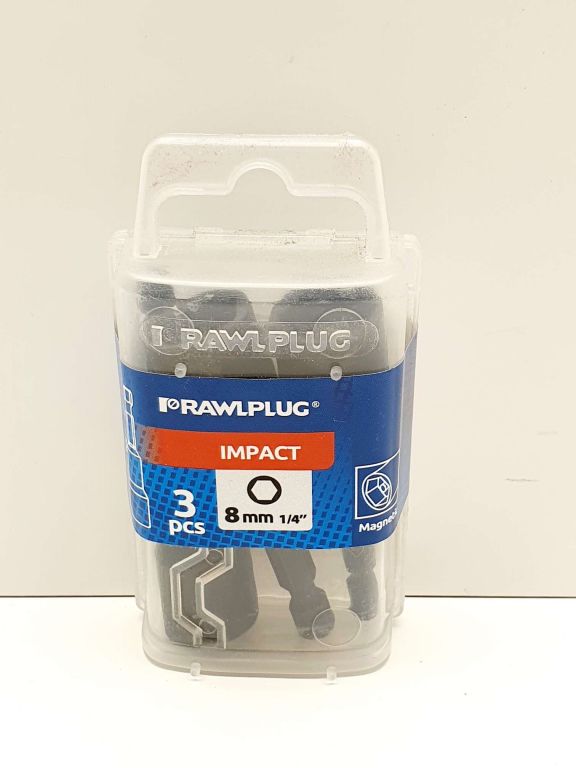 KLUCZE NASADOWE RAWLPLUG 8MM 1/4" 3 SZT