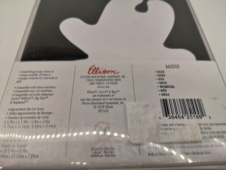 WYKROJNIK MIŚ - SIZZIX BIGZ L - 663352 BEAR