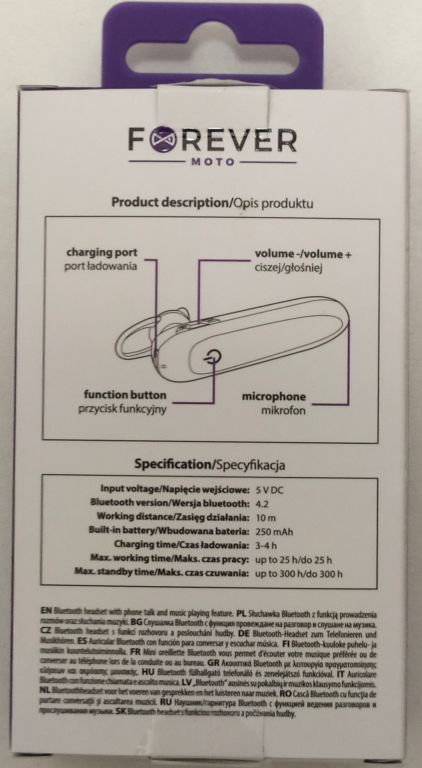 SŁUCHAWKA BLUETOOTH FOREVER MF-350