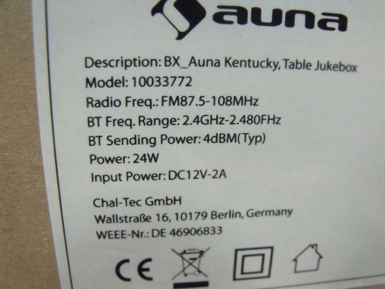 KENTUCKY SZAFA GRAJĄCA BT RADIO USB SD MP3