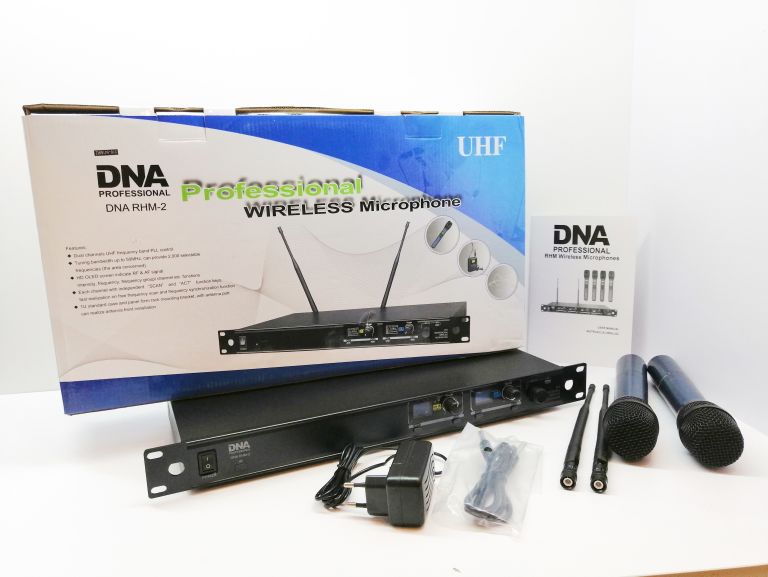 ZESTAW MIKROPHONE UHF DNA RHM-2 STAN IDEALNY