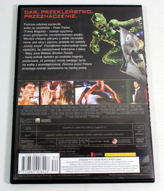 SPIDER-MAN FILM DVD