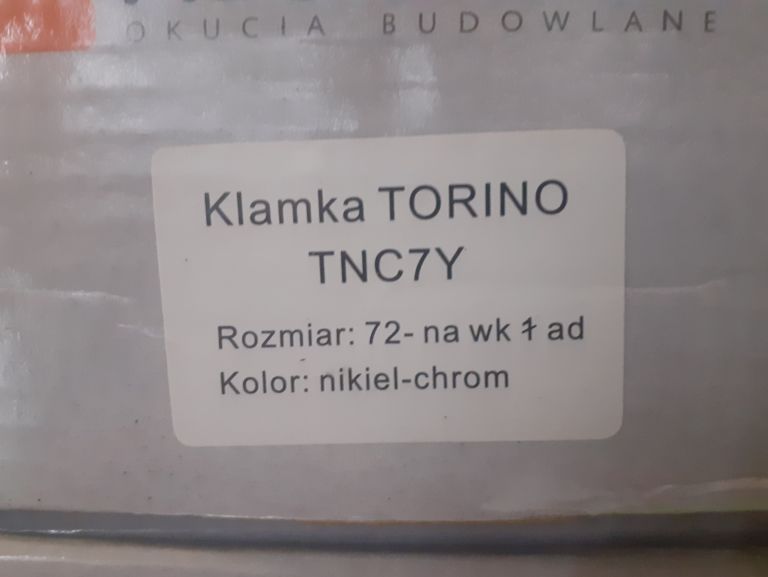 KLAMKA ALUBRASS TORINO DWA RODZAJE TNC7Y/TNCWC