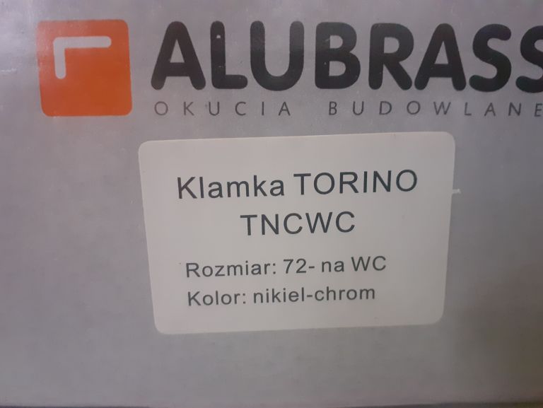 KLAMKA ALUBRASS TORINO DWA RODZAJE TNC7Y/TNCWC