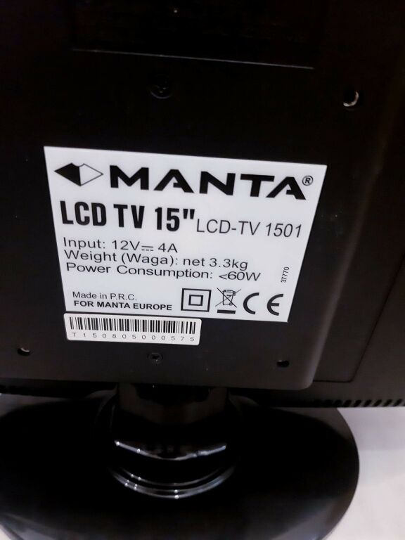 TELEWIZOR MANTA LCD 1501 OD L04 BRAK ZASILACZA