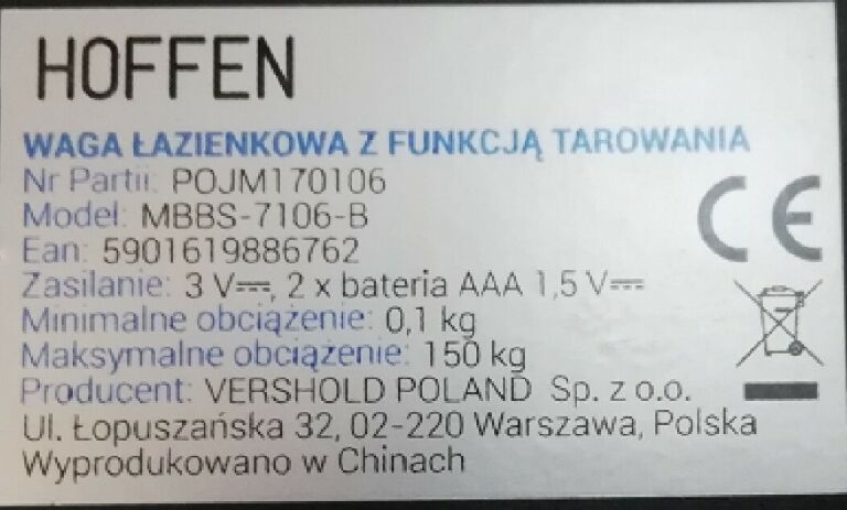 WAGA HOFFEN MBBS 7106 B