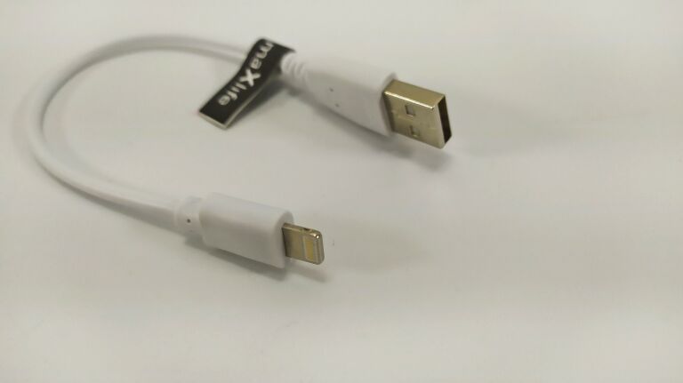 MAXLIFE KABEL USB - LIGHTENING 0,2M 2A 8-PIN BIAŁY