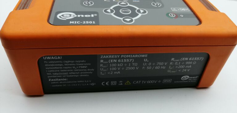 SONEL MIC-2501 MIERNIK REZYSTANCJI IZOLACJI