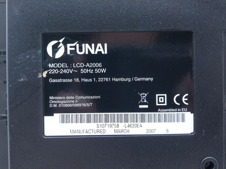 TELEWIZOR 20" FUNAI LCD-A2006